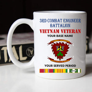 3RD COMBAT ENGINEER BATTALION BLACK WHITE 11oz 15oz COFFEE MUG