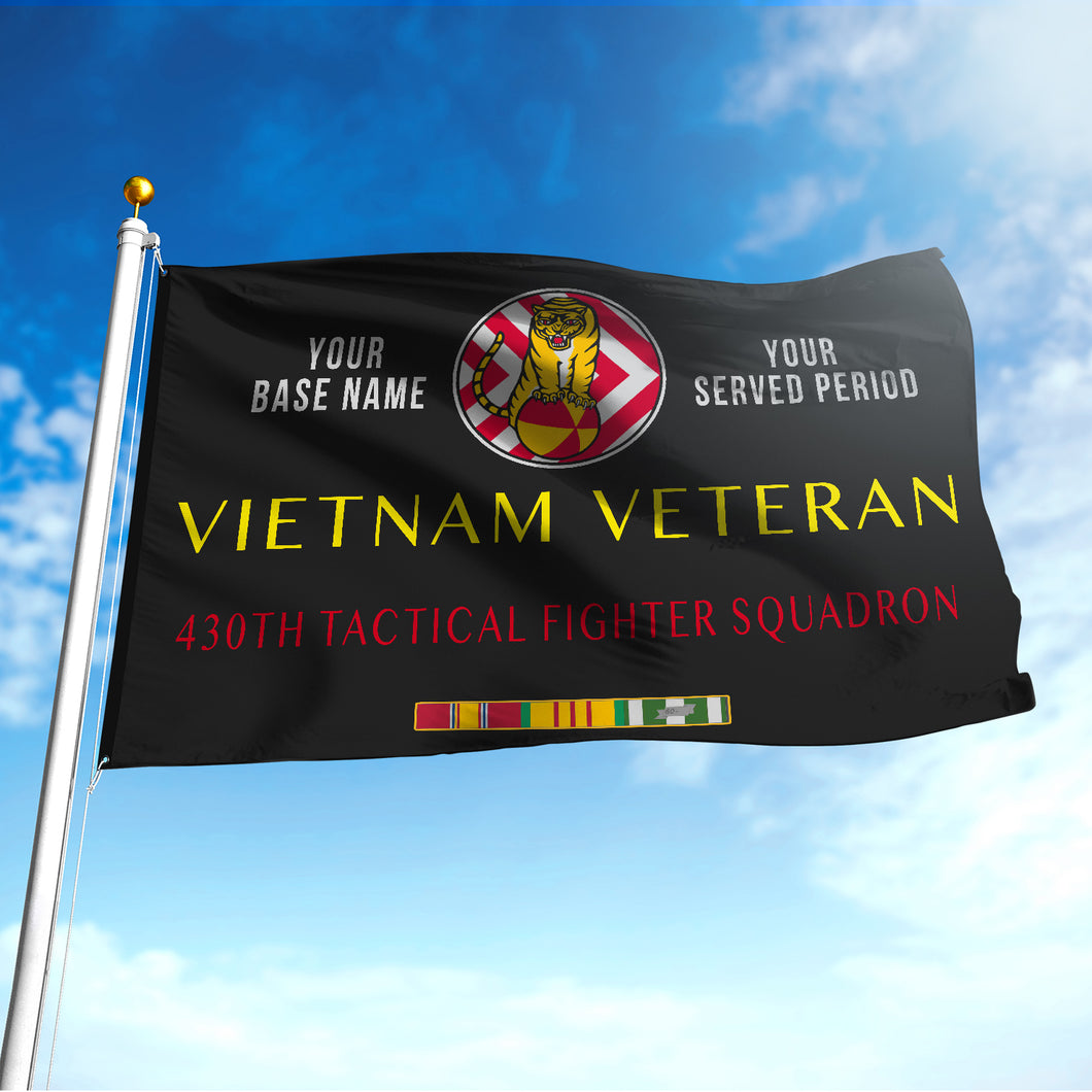 430TH TACTICAL FIGHTER SQUADRON FLAG DOUBLE-SIDED PRINTED 30