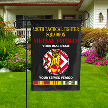 Load image into Gallery viewer, 430TH TACTICAL FIGHTER SQUADRON DOUBLE-SIDED PRINTED 12&quot;x18&quot; GARDEN FLAG