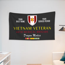 Load image into Gallery viewer, 44TH MEDICAL BRIGADE WALL FLAG VERTICAL HORIZONTAL 36 x 60 INCHES WALL FLAG