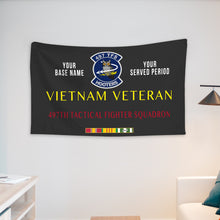 Load image into Gallery viewer, 497TH TACTICAL FIGHTER SQUADRON WALL FLAG VERTICAL HORIZONTAL 36 x 60 INCHES WALL FLAG