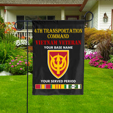 Load image into Gallery viewer, 4TH TRANSPORTATION COMMAND DOUBLE-SIDED PRINTED 12&quot;x18&quot; GARDEN FLAG