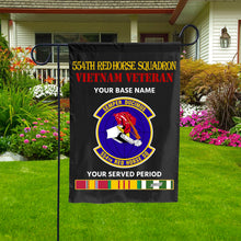 Load image into Gallery viewer, 554TH RED HORSE SQUADRON DOUBLE-SIDED PRINTED 12&quot;x18&quot; GARDEN FLAG