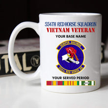 Load image into Gallery viewer, 554TH RED HORSE SQUADRON BLACK WHITE 11oz 15oz COFFEE MUG