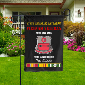 577TH ENGINEER BATTALION DOUBLE-SIDED PRINTED 12"x18" GARDEN FLAG