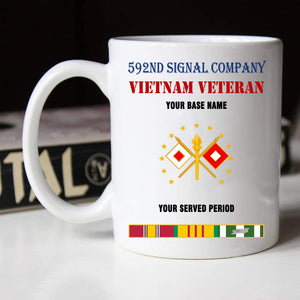 592ND SIGNAL COMPANY BLACK WHITE 11oz 15oz COFFEE MUG