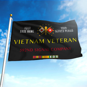 592ND SIGNAL COMPANY - Double Sided 30"x40" Flag