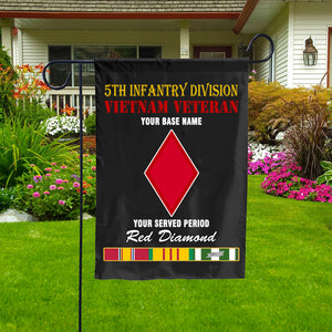 5TH INFANTRY DIVISION DOUBLE-SIDED PRINTED 12"x18" GARDEN FLAG
