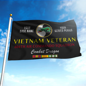 604TH AIR COMMANDO SQUADRON FLAG DOUBLE-SIDED PRINTED 30"x40" FLAG