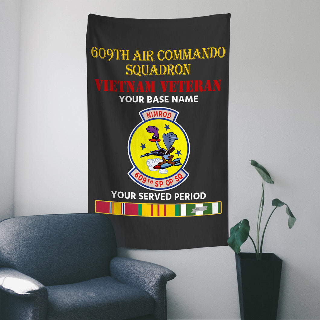 609TH AIR COMMANDO SQUADRON WALL FLAG VERTICAL HORIZONTAL 36 x 60 INCHES WALL FLAG