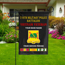 Load image into Gallery viewer, 716TH MILITARY POLICE BATTALION DOUBLE-SIDED PRINTED 12&quot;x18&quot; GARDEN FLAG