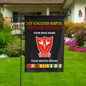 71ST EVACUATION HOSPITAL DOUBLE-SIDED PRINTED 12"x18" GARDEN FLAG