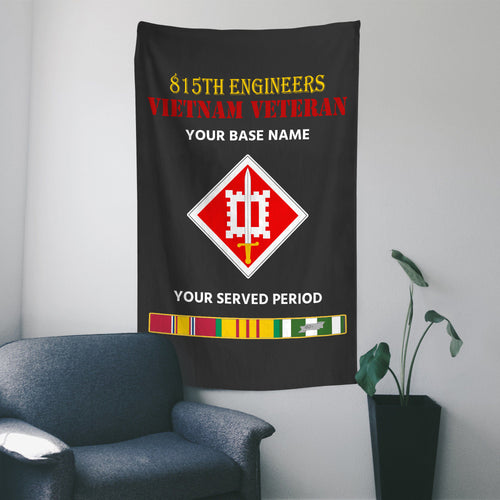 815TH ENGINEERS WALL FLAG VERTICAL HORIZONTAL 36 x 60 INCHES WALL FLAG