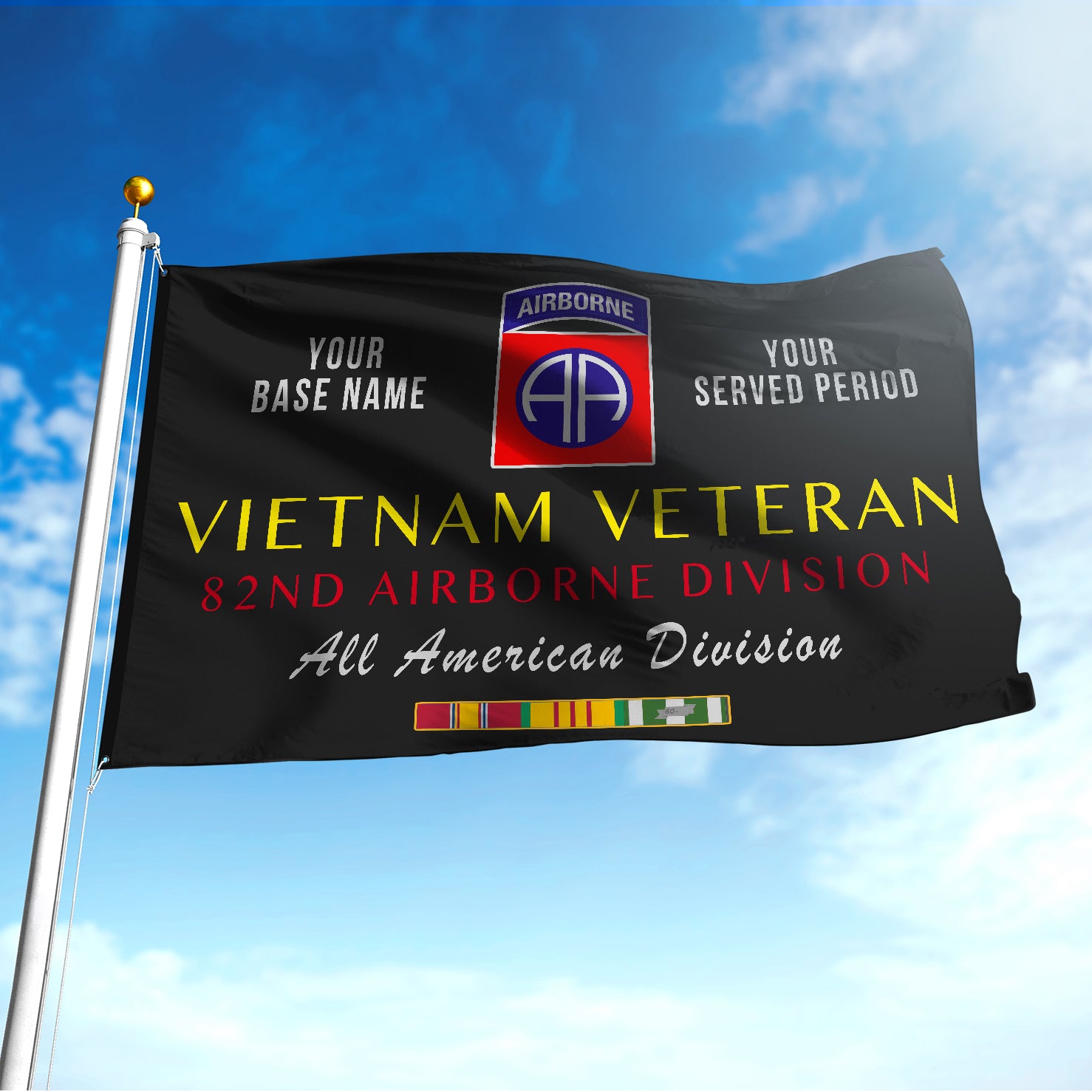 82ND AIRBORNE DIVISION FLAG DOUBLE-SIDED PRINTED 30