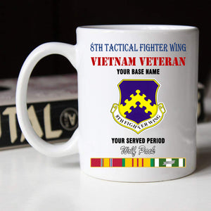 8TH TACTICAL FIGHTER WING BLACK WHITE 11oz 15oz COFFEE MUG