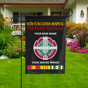 95TH EVACUATION HOSPITAL DOUBLE-SIDED PRINTED 12"x18" GARDEN FLAG