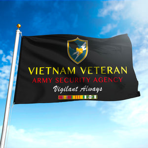 U.S. ARMY SECURITY AGENCY - Double Sided 30"x40" Flag