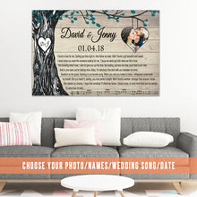 Load image into Gallery viewer, Custom Photo, Wedding Song, Names &amp; Date - Meaningful Gift For Your Love! - Premium Canvas, Poster