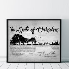 Load image into Gallery viewer, Personalized Wedding Song/First Dance Lyrics - Premium Canvas, Poster