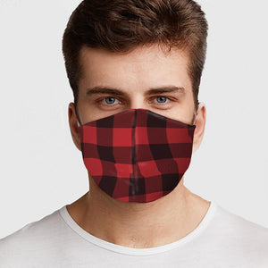 Red Flannel - Cloth Face Mask 1 pcs, 3 pcs, 6 pcs, 10 pcs