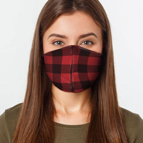 Red Flannel - Cloth Face Mask 1 pcs, 3 pcs, 6 pcs, 10 pcs