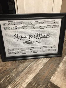 Custom Names, Wedding Song/First Dance & Date - Premium Canvas, Poster