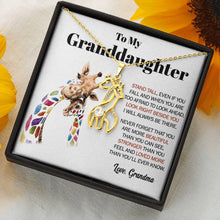 Load image into Gallery viewer, To my Granddaughter Giraffes Necklace Gift