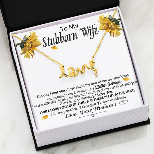 Scripted Love Necklace For Wife - NLD STORE Great Gifts For Wife