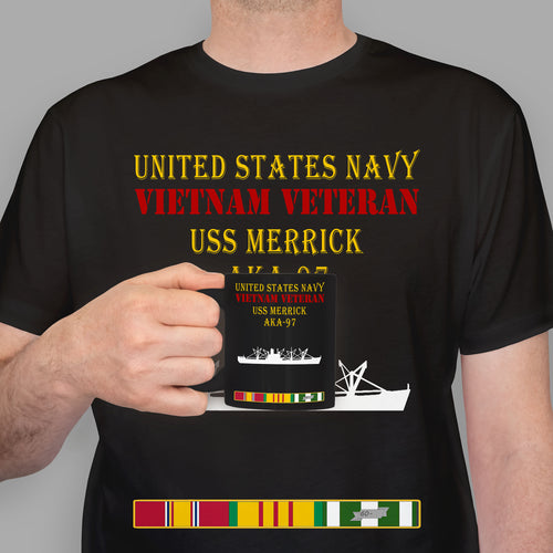 USS MERRICK AKA-97 Premium T-Shirt Sweatshirt Hoodie For Men