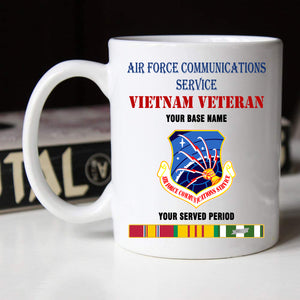 AIR FORCE COMMUNICATIONS SERVICE BLACK WHITE 11oz 15oz COFFEE MUG