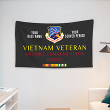 Load image into Gallery viewer, AIR FORCE COMMUNICATIONS SERVICE WALL FLAG VERTICAL HORIZONTAL 36 x 60 INCHES WALL FLAG