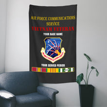 Load image into Gallery viewer, AIR FORCE COMMUNICATIONS SERVICE WALL FLAG VERTICAL HORIZONTAL 36 x 60 INCHES WALL FLAG