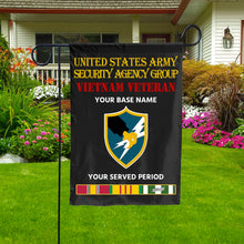Load image into Gallery viewer, ARMY SECURITY AGENCY DOUBLE-SIDED PRINTED 12&quot;x18&quot; GARDEN FLAG