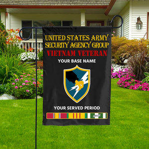 ARMY SECURITY AGENCY DOUBLE-SIDED PRINTED 12"x18" GARDEN FLAG