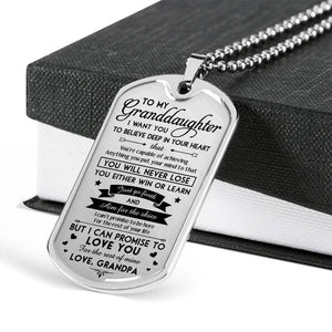 Personalized Dog Tag Keychain/Necklace - Meaningful Gift For Your Grandchildren