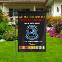 Load image into Gallery viewer, ATTACK SQUADRON 163 DOUBLE-SIDED PRINTED 12&quot;x18&quot; GARDEN FLAG