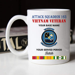 ATTACK SQUADRON 163 BLACK WHITE 11oz 15oz COFFEE MUG