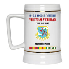 Load image into Gallery viewer, B52 BOMB WINGS BEER STEIN 22oz GOLD TRIM BEER STEIN