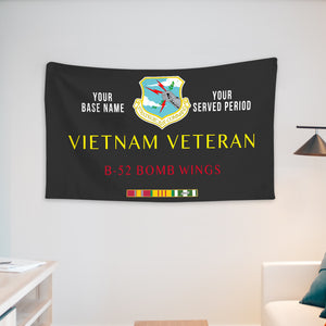 B52 BOMB WINGS WALL FLAG VERTICAL HORIZONTAL 36 x 60 INCHES WALL FLAG