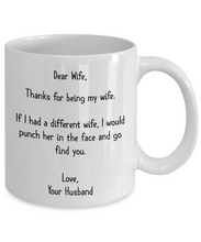 Load image into Gallery viewer, THANKS FOR BEING MY WIFE - TO MY WIFE MUG - NLD STORE