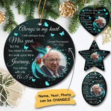 Load image into Gallery viewer, Personalized Memorial Ornaments With Photo