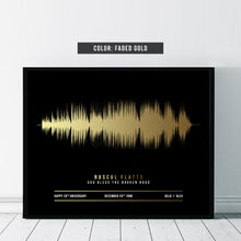 Load image into Gallery viewer, Personalized SOUND WAVE Art Print - Premium Canvas, Poster