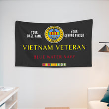 Load image into Gallery viewer, BLUE WATER NAVY WALL FLAG VERTICAL HORIZONTAL 36 x 60 INCHES WALL FLAG