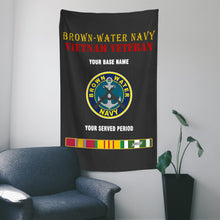 Load image into Gallery viewer, BROWN WATER NAVY WALL FLAG VERTICAL HORIZONTAL 36 x 60 INCHES WALL FLAG