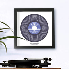Load image into Gallery viewer, Any Song Lyrics Personalized Print - Custom Vinyl Record Label Wedding - First Dance Anniversary Gift