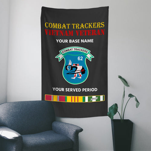 COMBAT TRACKERS WALL FLAG VERTICAL HORIZONTAL 36 x 60 INCHES WALL FLAG