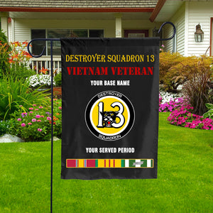 DESTROYER SQUADRON 13 DOUBLE-SIDED PRINTED 12"x18" GARDEN FLAG