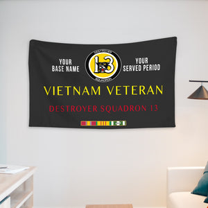 DESTROYER SQUADRON 13 WALL FLAG VERTICAL HORIZONTAL 36 x 60 INCHES WALL FLAG