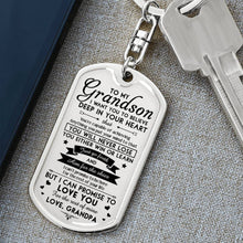 Load image into Gallery viewer, Personalized Dog Tag Keychain/Necklace - Meaningful Gift For Your Grandchildren