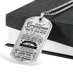 Personalized Dog Tag Keychain/Necklace - Meaningful Gift For Your Grandchildren